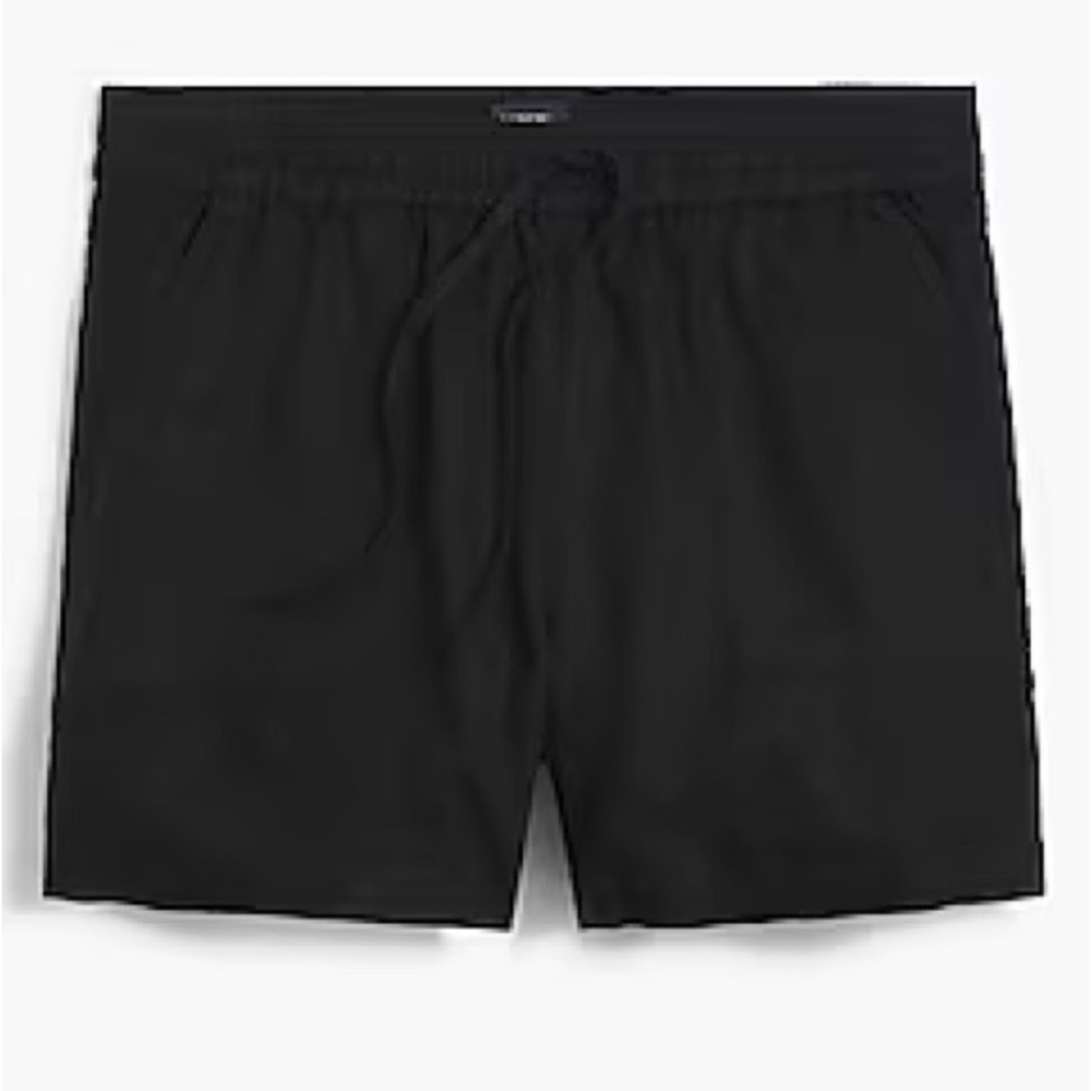 NWT J. Crew Black Drawstring Elastic Waist Shorts XXL Plus Size